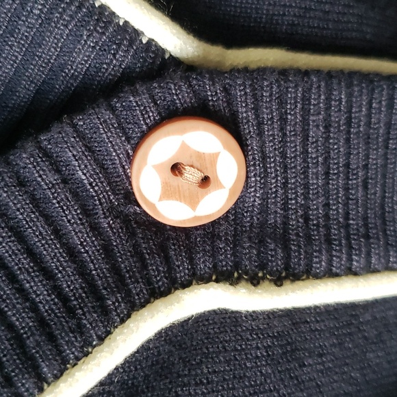 💥4/$20 Modcloth Navy Cropped Cardigan 3/4 sleeve - Picture 3 of 9